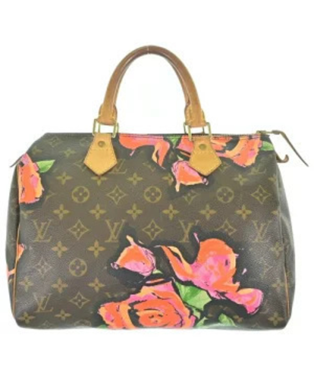 Louis Vuitton Boston Bag Brown Beige Cream Red All over